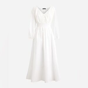 Jcrew v-neck midi dress in cotton poplin NWOT